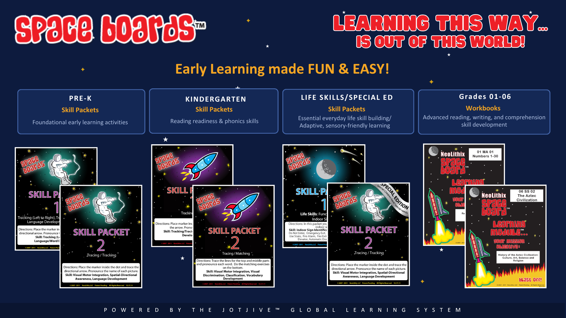 Space Boards learning materials